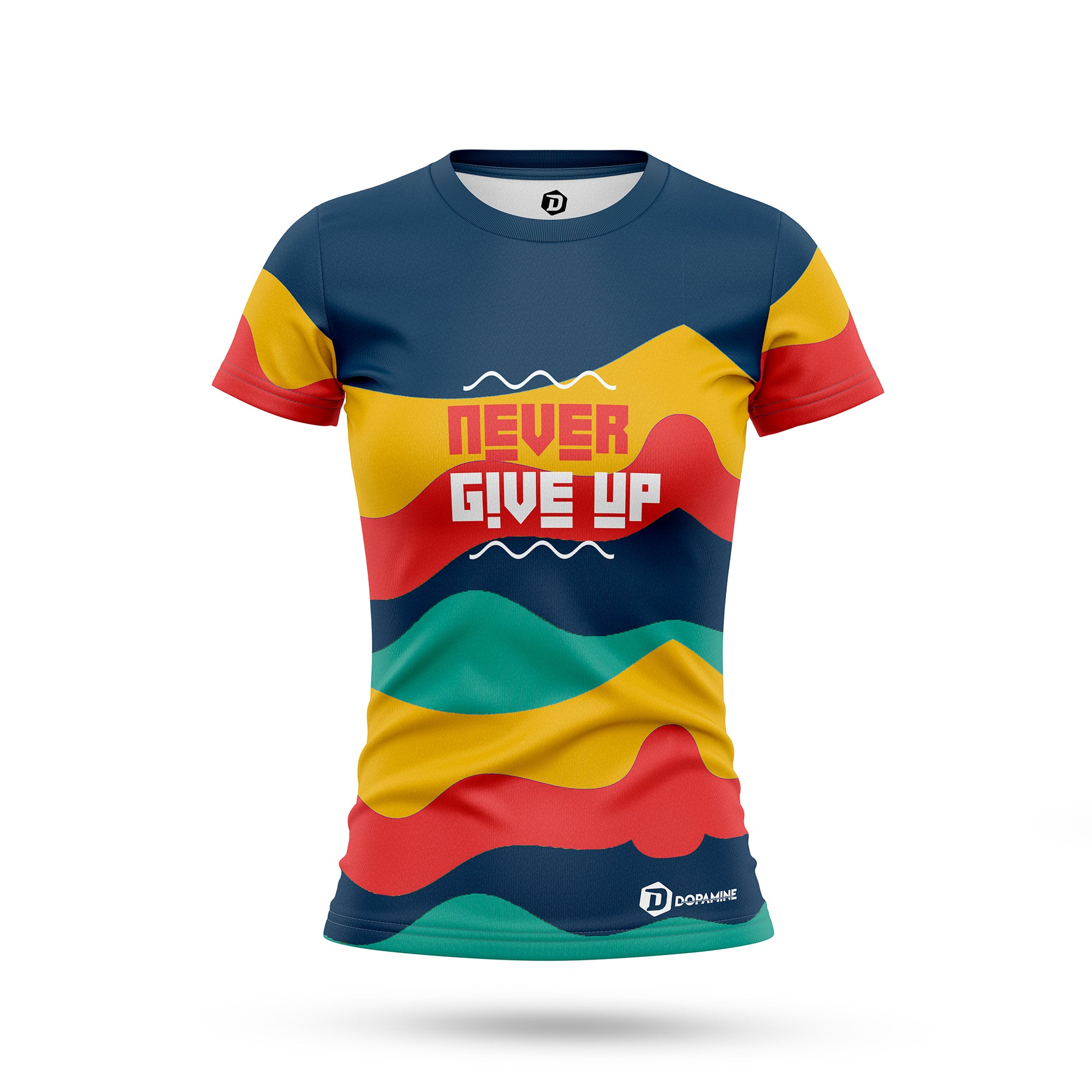 Camiseta técnica NEVER GIVE UP ™ - DOPAMINEOFICIAL