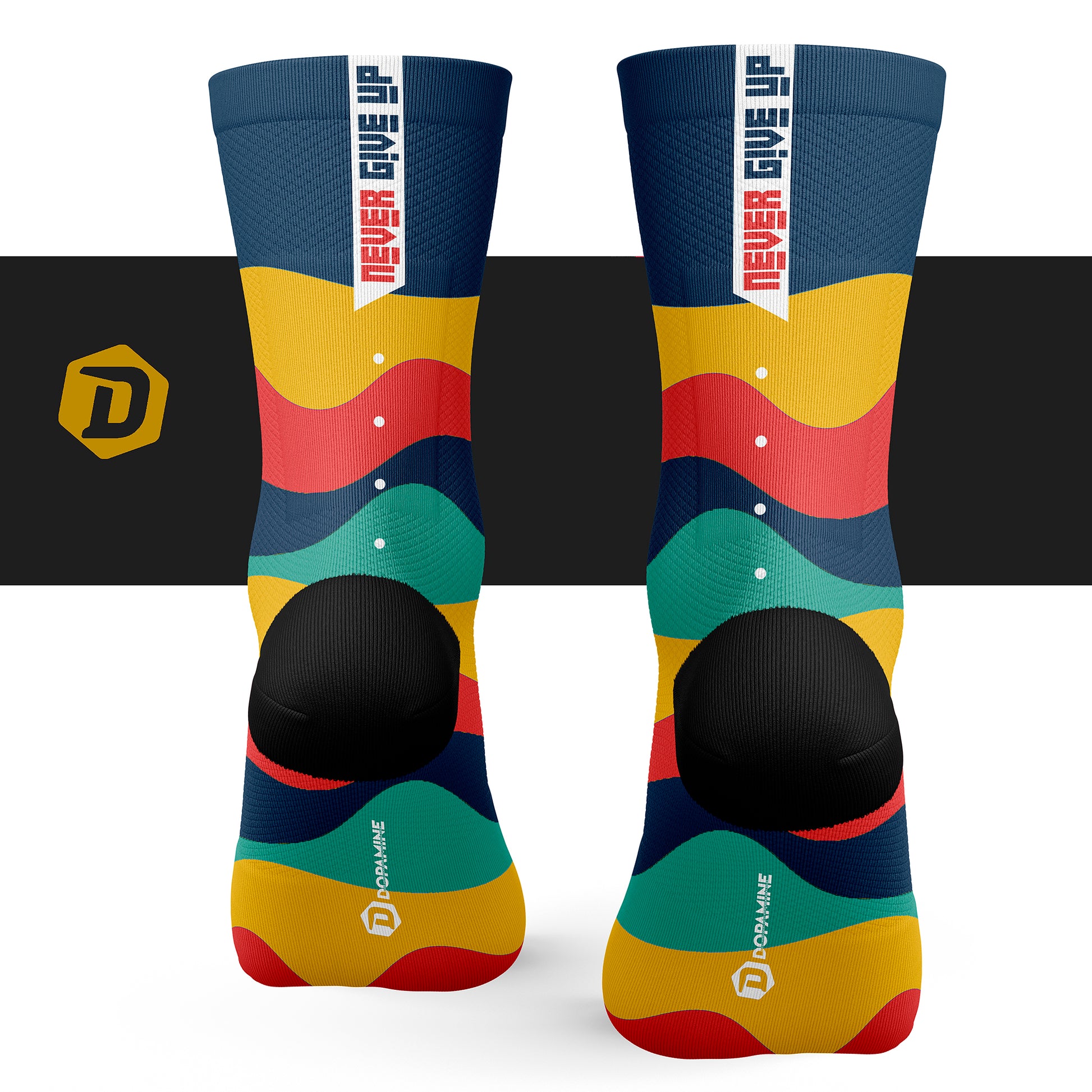 Calcetín Deportivo SOCK  NEVER GIVE UP - DOPAMINEOFICIAL